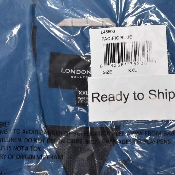 London Fog Men's Auburn Zip-Front Golf Jacket Pacific Blue size XXL NEW - Picture 9 of 10